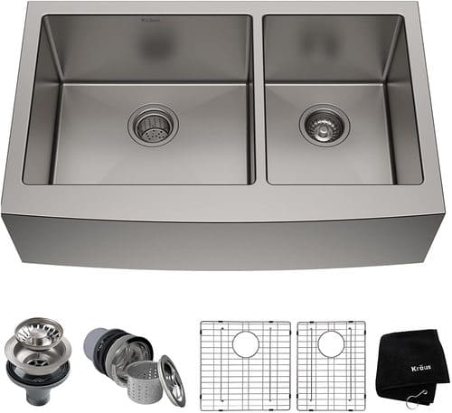 2 Kraus Standart PRO Kitchen Stainless Steel Sink
